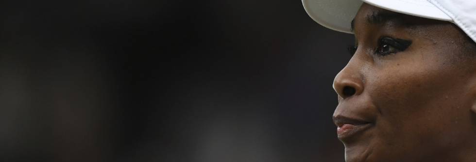 Venus Williams, durante la ceremonia de entrega de trofeos.