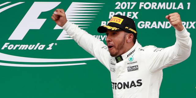 Lewis Hamilton, tras ganar en Silverstone.