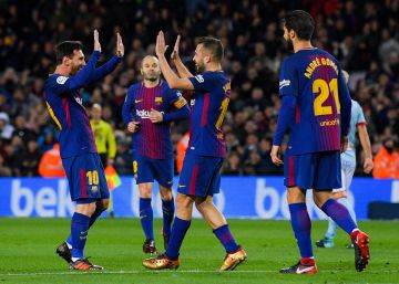 El 10 estuvo de 10 y el Barça arrolló al Celta