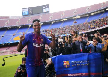 Yerry Mina: “Vaig fer un salt del llit al terra quan em van dir que ja era jugador del Barça”
