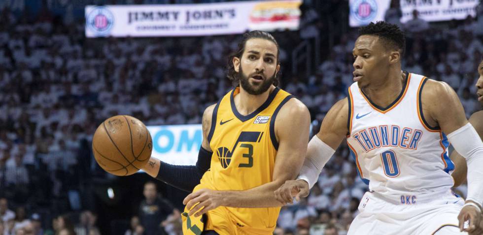 Ricky Rubio y Westbrook.