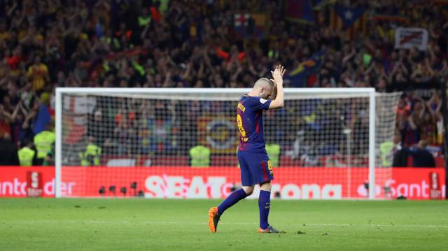 Iniesta, en la final de la Copa del Rey.