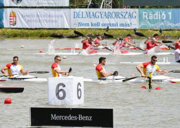 El nuevo K4-500 de Saúl Craviotto, oro en la Copa del Mundo de Hungría