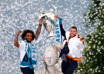 Celebración del Real Madrid, el campeón de la Champions 2018