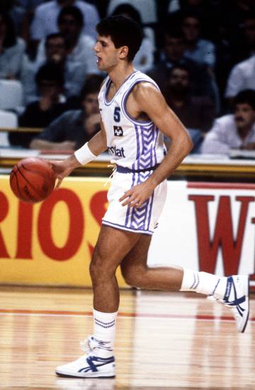 Petrovic en un partido de Liga en noviembre de 1988