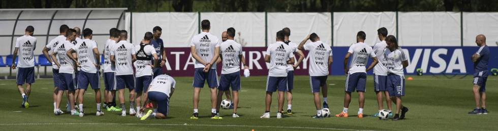 Argentina, durante el entrenamiento de este sábado.