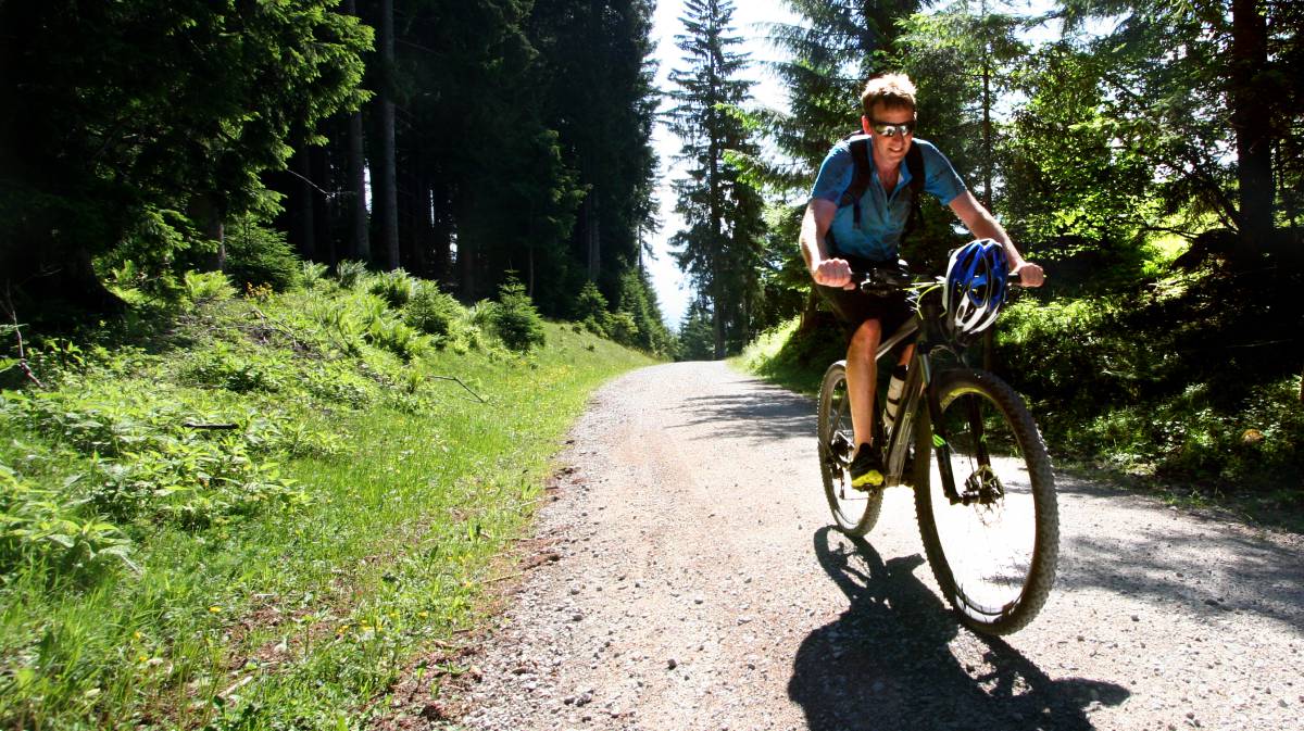 Ruta MTB hacia Hungerbug, Innsbruck.