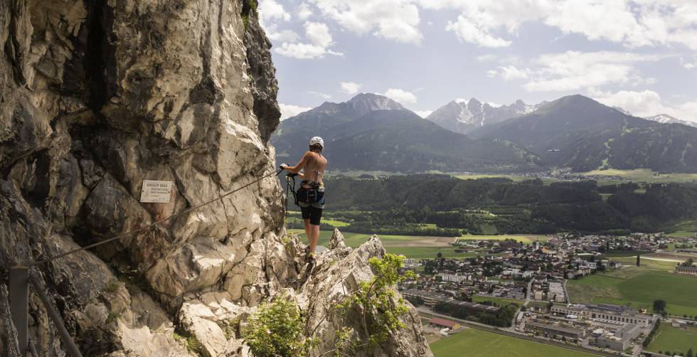 Via ferrata en el Kaiser Max