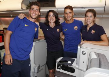 O voo polêmico do Barça: homens na executiva e mulheres na econômica