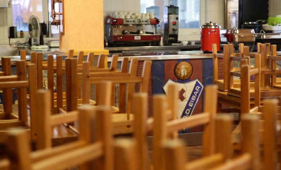 El txoko de Eibar, punto de reunión de todos los empleados del club.