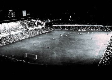 Luis Aragonés estrenó la luz del Metropolitano