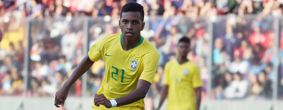 Rodrygo pela seleção brasileira sub-20.