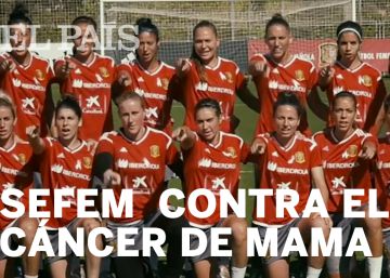 Las jugadoras de la Selección Española de fútbol y fútbol sala se movilizan en la lucha contra el cáncer de mama