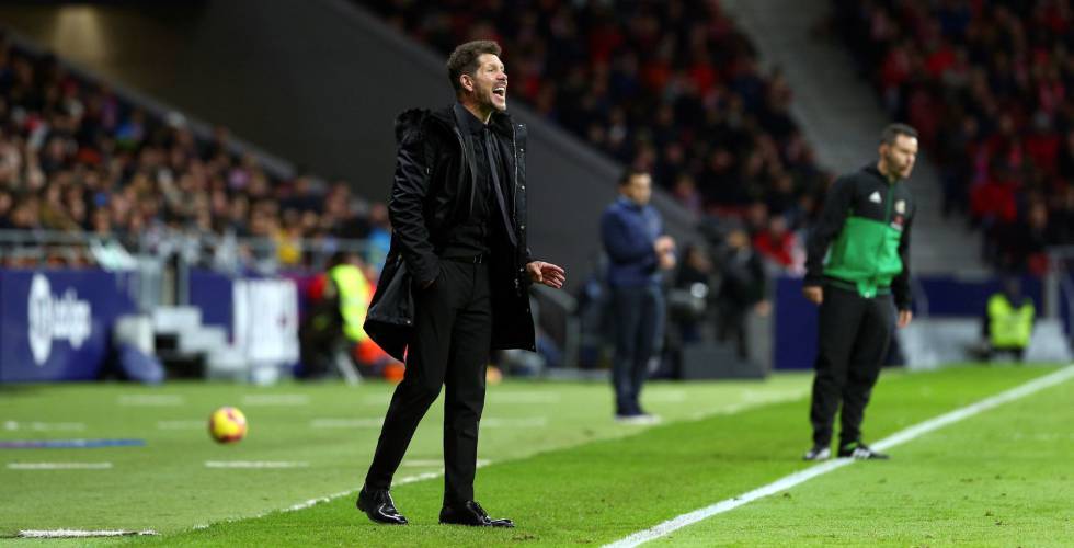Simeone, ayer en el Metropolitano.