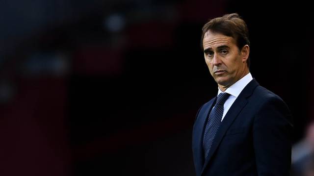 Lopetegui, durante el clásico del domingo en el Camp Nou.