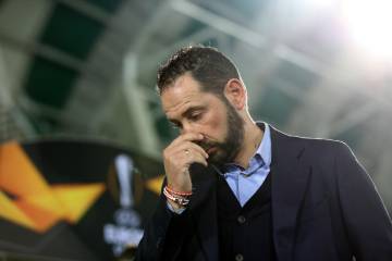 Machín, durante un partido de Europa League.