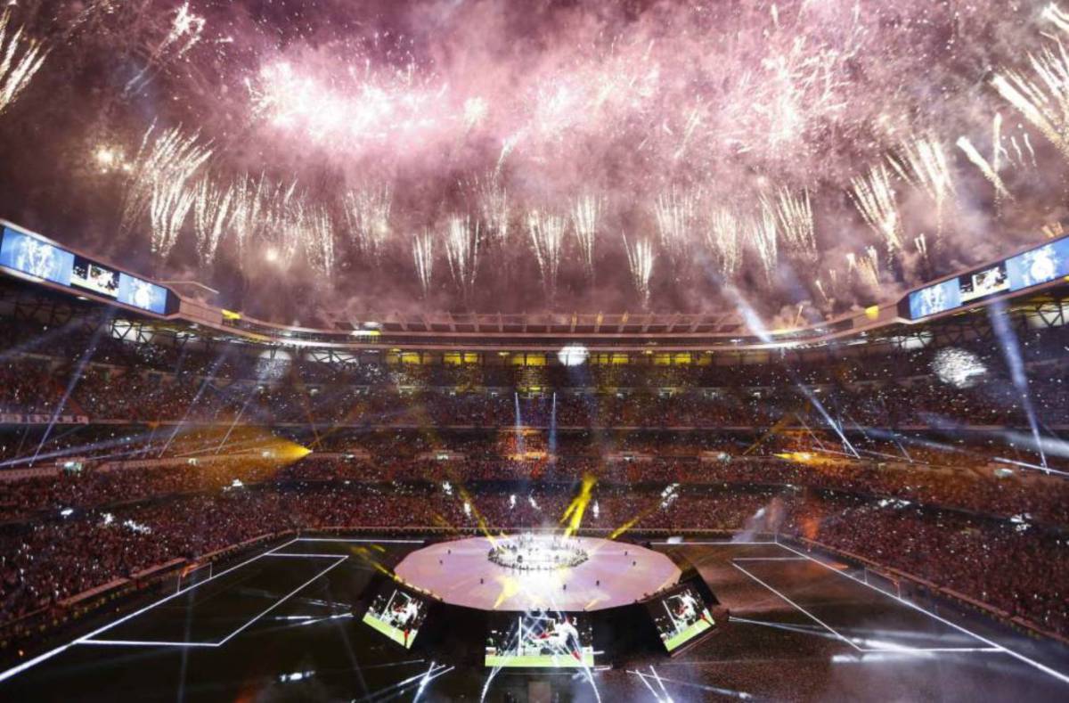 El estadio Santiago Bernabéu durante la celebración de la Champions League conquistada por el Real Madrid en 2017.