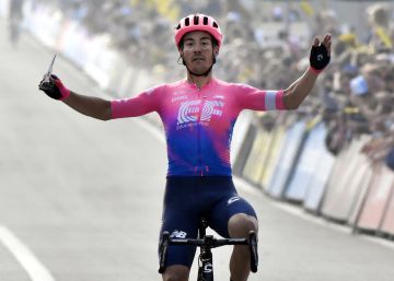 Valverde, debutante a los 38, octavo en Flandes, donde ganó el joven Bettiol