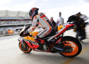 Márquez sufre para adjudicarse la ‘pole’ en Austin por delante de Rossi