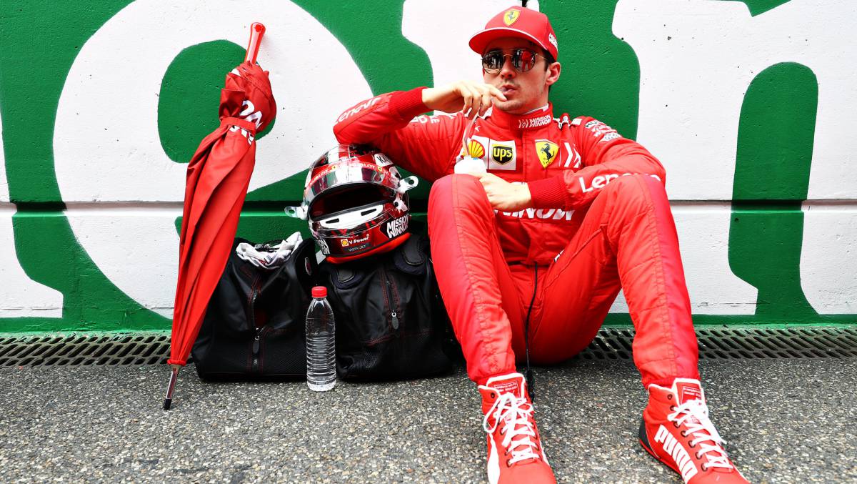 Charles Leclerc, de Ferrari, antes del Gran Premio de China.