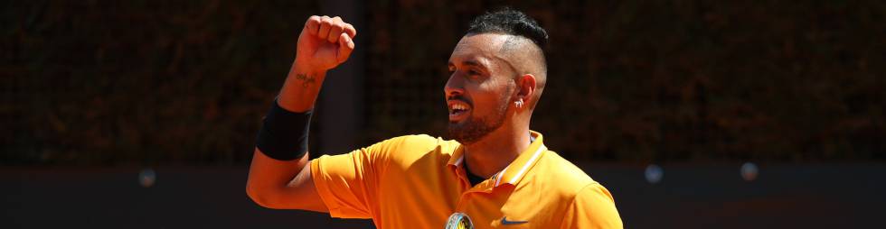 Kyrgios, durante el partido contra Ruud.