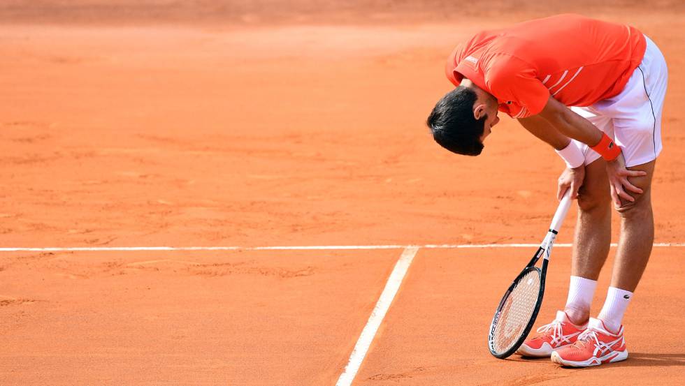 Djokovic, durante el partido contra Nadal.
