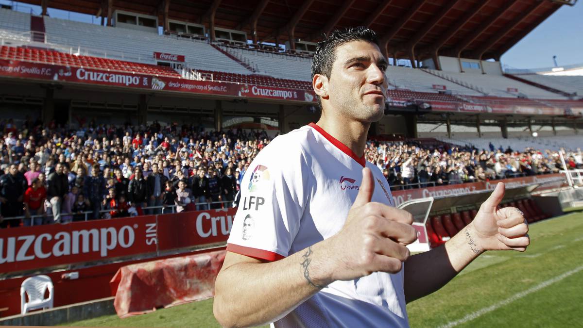 José Antonio Reyes, en 2012 con la camiseta del Sevilla.