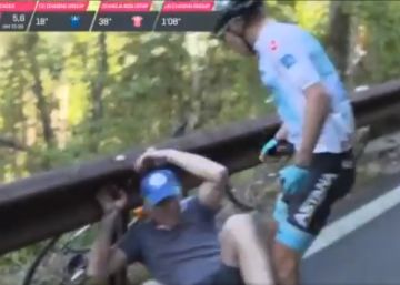 Miguel Ángel López golpea a un aficionado que le tiró