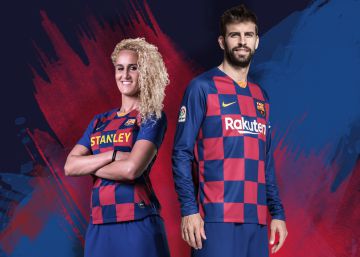 El Barça rompe su diseño tradicional con una nueva camiseta ajedrezada
