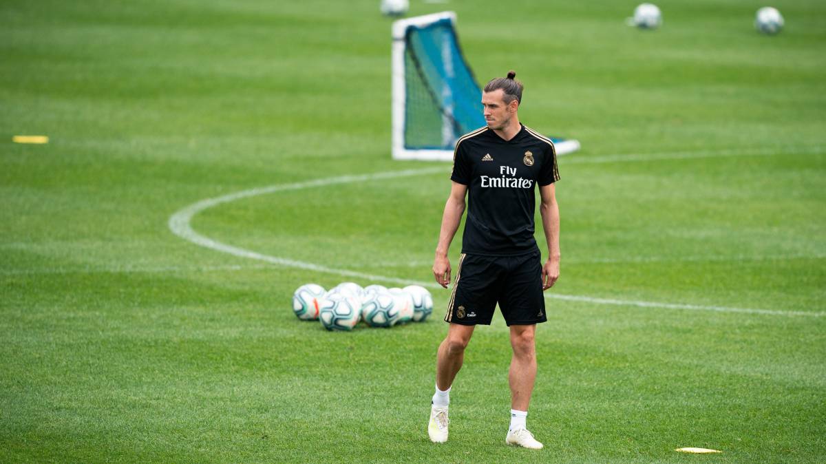 Bale, durante un entrenamiento del Madrid en Montreal.