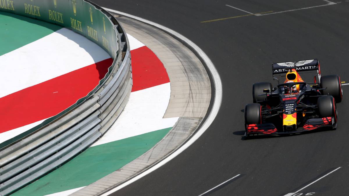 Verstappen, durante la sesión de clasificación en Hungaroring.