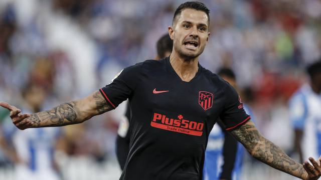 Vitolo celebra su gol al Leganés en Butarque.