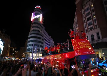 Así ha sido la celebración de la selección Española por el Mundial de Baloncesto