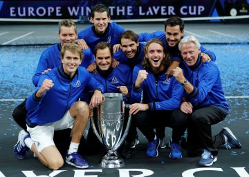 Nadal y Federer festejan la Laver Cup