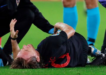 Modric, con una contusión en el muslo, duda para el partido ante el Mallorca