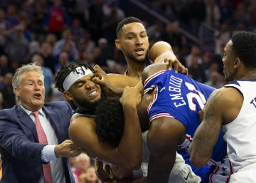 Embiid y Towns se lían a golpes en el duelo entre Philadelphia y Minnesota