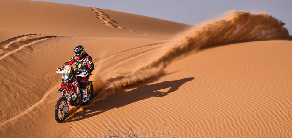 Joan Barreda, en la sexta etapa del Dakar.