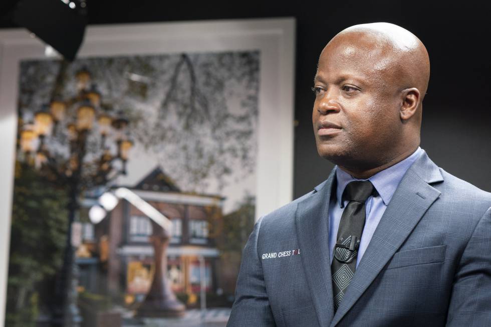 Maurice Ashley, autor de la idea del ajedrez termostato, durante la Copa Sinquefield 2019 en el Club de Ajedrez de San Luis (Misuri, EEUU)