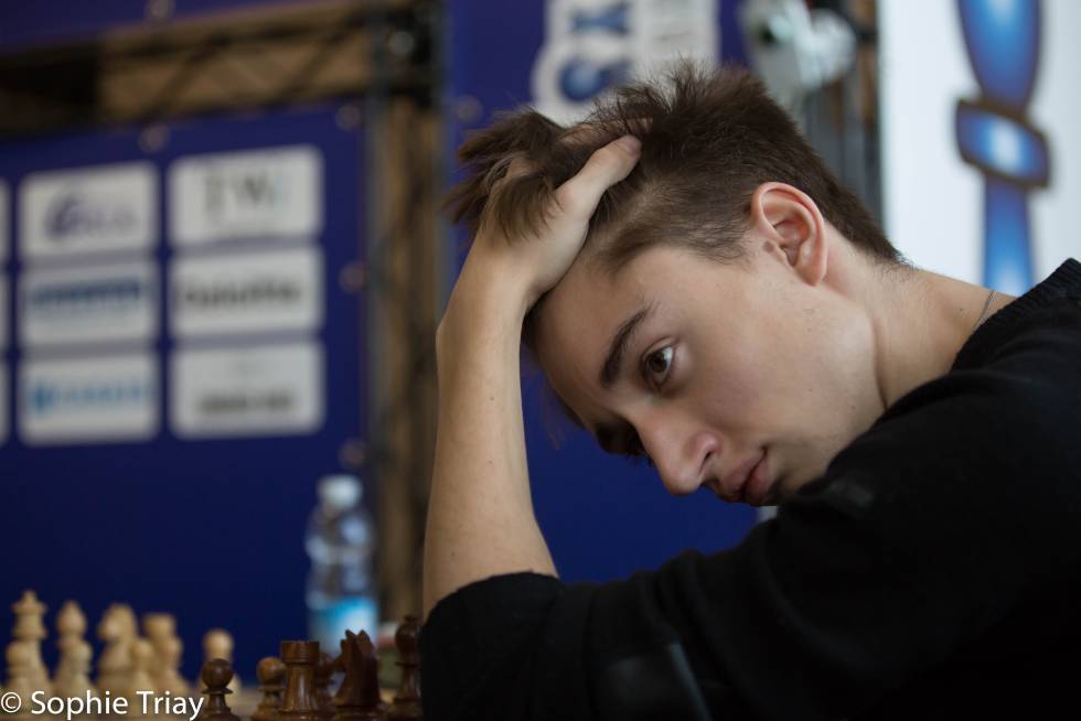 Daniel Dúbov, durante el Abierto de Gibraltar 2019