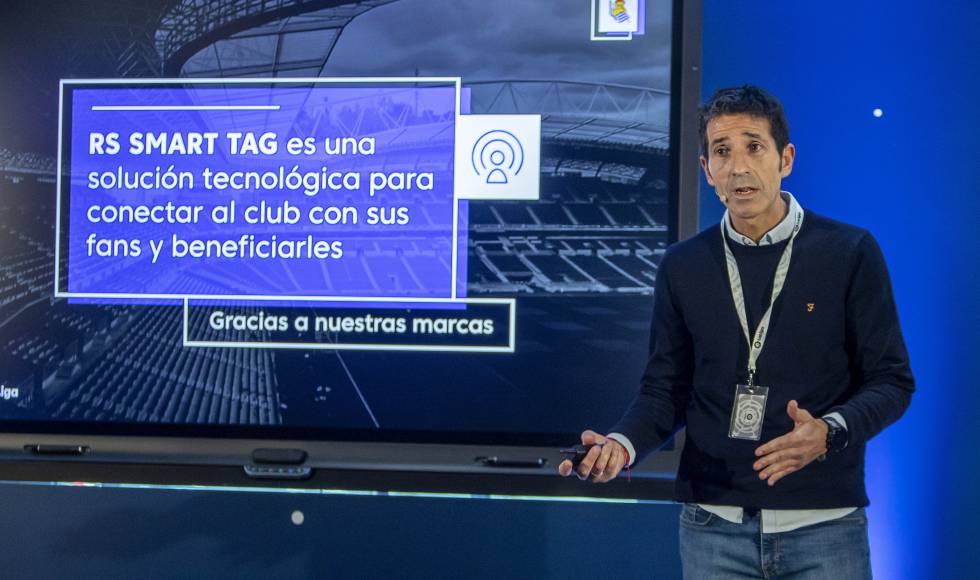 Juan Iraola durante un evento en la sede de LaLiga la pasada temporada.