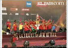 Celebración con los jugadores en la Plaza de Colón