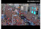 La fiesta de los campeones del mundo por Madrid