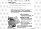 Correos ofrece guantes y mascarillas para los trabajadores que manipulan los envíos