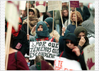 Protestas en toda España contra los malos tratos a mujeres
