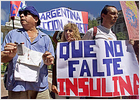 Los diabéticos se manifiestan contra la escasez de insulina