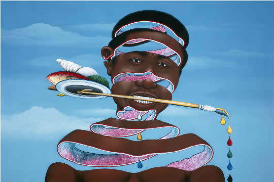 'Me gusta el color' (2003) de Chéri Samba (Congo).