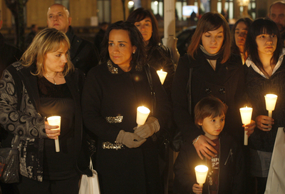 Concentración en memoria de las víctimas de ETA en San Sebastián