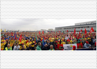 Protesta masiva de los trabajadores de Opel contra Magna