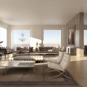 Fotografía cedida este sábado 20 de julio de 2013, por el estudio estadounidense de Rafael Viñoly que muestra los diseños del interior del edificio que será construído en la esquina de Park Avenue con la calle 57 y que cambiará por completo el