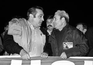 Nicolás Redondo y Marcelino Camacho, presidentes de UGT y CC OO desde su constitución, en 1979.